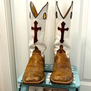 Calf hair cross Cowboy boots